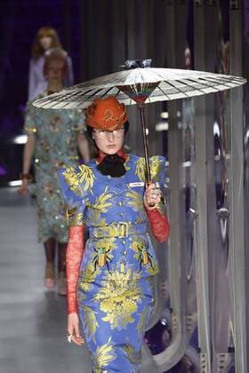 Milan woman s Fashion Week Fall Winter 2017 2018. Gucci Fashion Show Pictured: Model  Copyright: xSickix xIPAx xFotosickix