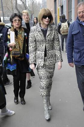 Milan Anna Wintour at the Fendi fashion show  Copyright: xLivioxValeriox xIPAx xLivioxValeriox