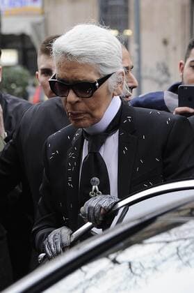 Karl Lagerfeld bei der Mailand Fashion Week Milan Karl Lagerfeld at Fendi fashion show  Copyright: xLivioxValeriox xIPAx xLivioxValeriox