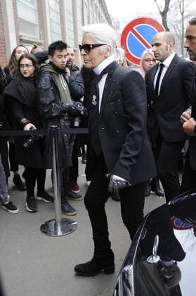 Milan Karl Lagerfeld at Fendi fashion show  Copyright: xLivioxValeriox xIPAx xLivioxValeriox
