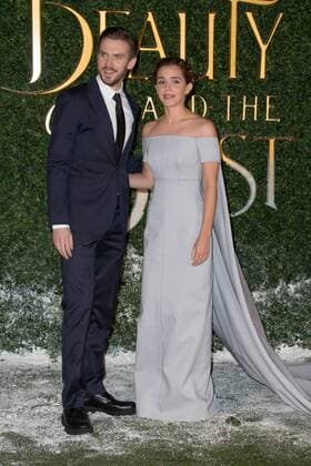 English actor Dan Stevens and English actress Emma Watson attend the Beauty And The Beast Launch Event held at Spencer House in London. FEBRUARY 23rd 2017  MISx17409