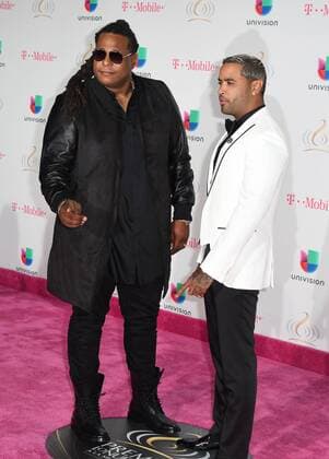 Latin artist Zion Y Lennox walks the red carpet at the Univision 2017 Premio Lo Nuestro a La Musica Latina show at the American Airlines Arena in Miami, Florida, February 23, 2017.  MIA20170223147 GARYxIxROTHSTEIN