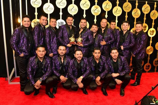 Members of the Banda Sinaloense MS de Sergio Lizarraga pose with their trophies at Lo Nuestro Latin Music Awards at the American Airlines Arena in Miami, Florida, Unied States, 23 February 2017. LO NUESTRO LATIN MUSIC AWARDS !ACHTUNG: NUR REDAKTIONELLE NUTZUNG!  Copyright: xGIORGIOxVIERAx MIA001 20170224-636235080925932424