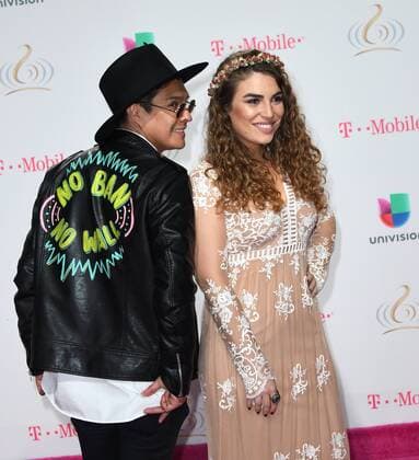 Latin artist Periko Y Jessileon walks the red carpet at the Univision 2017 Premio Lo Nuestro a La Musica Latina show at the American Airlines Arena in Miami, Florida, February 23, 2017.  MIA20170223153 GARYxIxROTHSTEIN