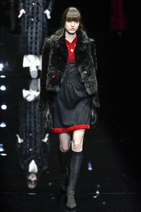 Milan woman s Fashion Week Fall Winter 2017 2018. Milano Moda donna , autunno inverno 2017 2018 . Emporio Armani Fashion Show Pictured: Model  Copyright: xRiccardoxGiordanoxSickix xIPAx xFotosickix