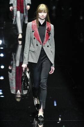 Milan woman s Fashion Week Fall Winter 2017 2018. Milano Moda donna , autunno inverno 2017 2018 . Emporio Armani Fashion Show Pictured: Model  Copyright: xRiccardoxGiordanoxSickix xIPAx xFotosickix