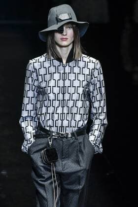 Milan woman s Fashion Week Fall Winter 2017 2018. Milano Moda donna , autunno inverno 2017 2018 . Emporio Armani Fashion Show Pictured: Model  Copyright: xRiccardoxGiordanoxSickix xIPAx xFotosickix