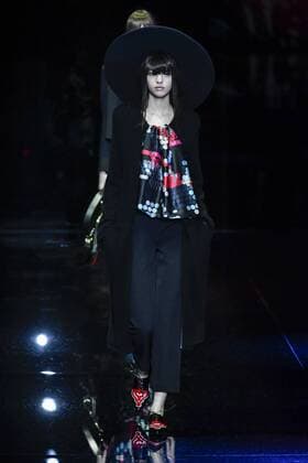 Milan woman s Fashion Week Fall Winter 2017 2018. Milano Moda donna , autunno inverno 2017 2018 . Emporio Armani Fashion Show Pictured: Model  Copyright: xRiccardoxGiordanoxSickix xIPAx xFotosickix