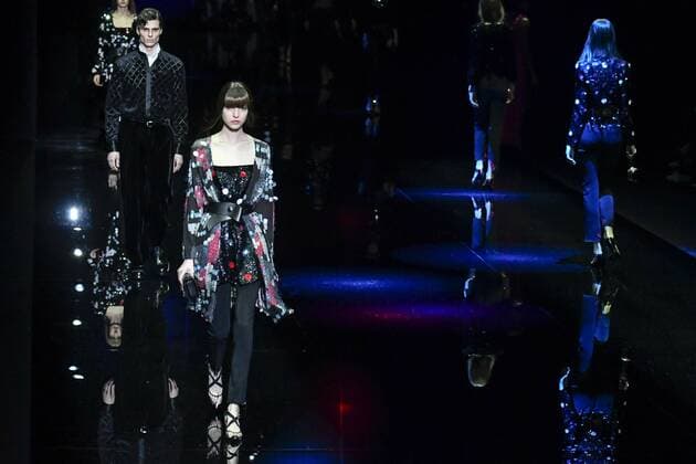 Milan woman s Fashion Week Fall Winter 2017 2018. Milano Moda donna , autunno inverno 2017 2018 . Emporio Armani Fashion Show Pictured: Model  Copyright: xRiccardoxGiordanoxSickix xIPAx xFotosickix