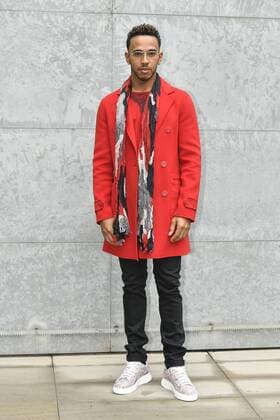 Milan woman s Fashion Week Fall Winter 2017 2018. Milano Moda donna , autunno inverno 2017 2018 . Emporio Armani arrivals Pictured: Lewis Hamilton  Copyright: xRiccardoxGiordanoxSickix xIPAx xFotosickix