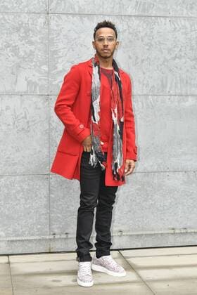 Milan woman s Fashion Week Fall Winter 2017 2018. Milano Moda donna , autunno inverno 2017 2018 . Emporio Armani arrivals Pictured: Lewis Hamilton  Copyright: xRiccardoxGiordanoxSickix xIPAx xFotosickix