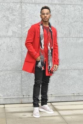 Milan woman s Fashion Week Fall Winter 2017 2018. Milano Moda donna , autunno inverno 2017 2018 . Emporio Armani arrivals Pictured: Lewis Hamilton  Copyright: xRiccardoxGiordanoxSickix xIPAx xFotosickix