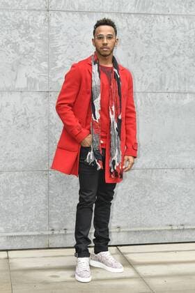 Milan woman s Fashion Week Fall Winter 2017 2018. Milano Moda donna , autunno inverno 2017 2018 . Emporio Armani arrivals Pictured: Lewis Hamilton  Copyright: xRiccardoxGiordanoxSickix xIPAx xFotosickix