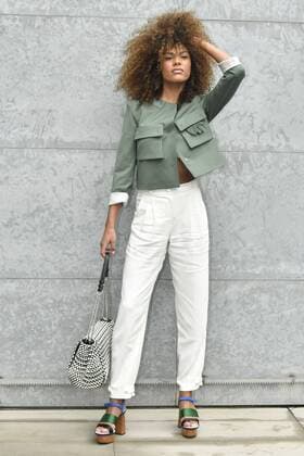 Milan woman s Fashion Week Fall Winter 2017 2018. Milano Moda donna , autunno inverno 2017 2018 . Emporio Armani arrivals Pictured: Tina Kunakey  Copyright: xRiccardoxGiordanoxSickix xIPAx xFotosickix