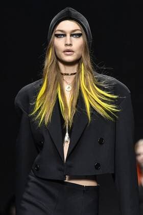 Milan woman s Fashion Week Fall Winter 2017 2018. Milano Moda donna , autunno inverno 2017 2018 . Versace fashion show Pictured: Gigi Hadid  Copyright: xRiccardoxGiordanoxSickix xIPAx xFotosickix