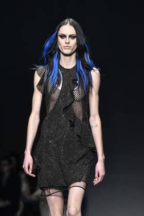 Milan woman s Fashion Week Fall Winter 2017 2018. Milano Moda donna , autunno inverno 2017 2018 . Versace fashion show Pictured: Model  Copyright: xRiccardoxGiordanoxSickix xIPAx xFotosickix