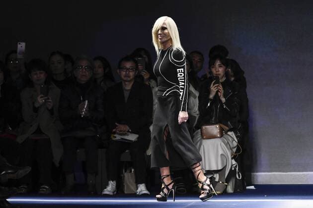 Milan woman s Fashion Week Fall Winter 2017 2018. Milano Moda donna , autunno inverno 2017 2018 . Versace fashion show Pictured: Donatella Versace  Copyright: xRiccardoxGiordanoxSickix xIPAx xFotosickix