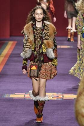 Milan woman s Fashion Week Fall Winter 2017 2018. Milano Moda donna , autunno inverno 2017 2018 . ETRO fashion show Pictured: Model  Copyright: xRiccardoxGiordanoxSickix xIPAx xFotosickix