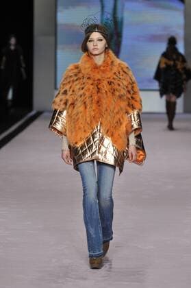 Italy: Mala Mati Fur Show A model walks the runway at the Mala Matì Fur show during Milan Fashion Week Fall Winter 2017 18.  GaetanoxPiazzolla