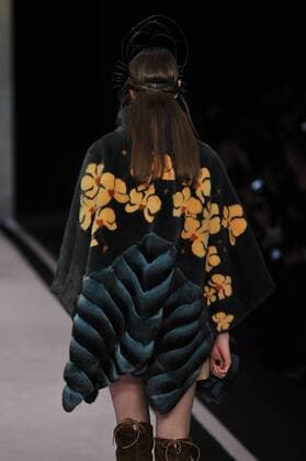Italy: Mala Mati Fur Show A model walks the runway at the Mala Matì Fur show during Milan Fashion Week Fall Winter 2017 18.  GaetanoxPiazzolla