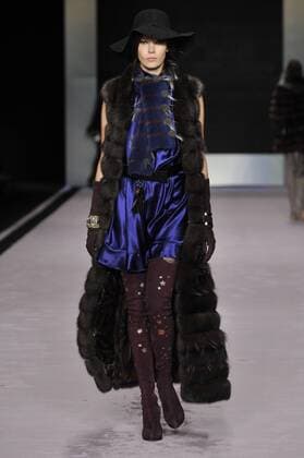 Italy: Rindi fur Show A model walks the runway at the Rindi Fur show during Milan Fashion Week Fall Winter 2017 18.  GaetanoxPiazzolla