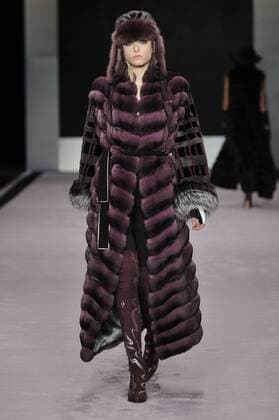 Italy: Rindi fur Show A model walks the runway at the Rindi Fur show during Milan Fashion Week Fall Winter 2017 18.  GaetanoxPiazzolla