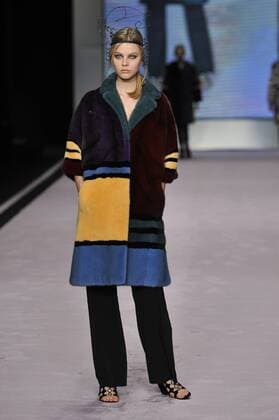 Italy: Mala Mati Fur Show A model walks the runway at the Mala Matì Fur show during Milan Fashion Week Fall Winter 2017 18.  GaetanoxPiazzolla