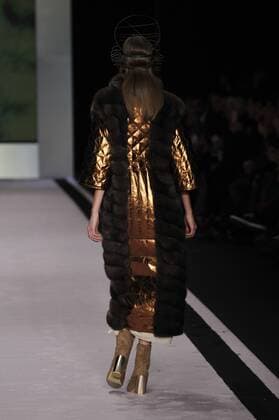 Italy: Mala Mati Fur Show A model walks the runway at the Mala Matì Fur show during Milan Fashion Week Fall Winter 2017 18.  GaetanoxPiazzolla
