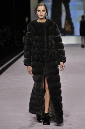 Italy: Pajero Fur Show A model walks the runway at the Pajero Fur show during Milan Fashion Week Fall Winter 2017 18.  GaetanoxPiazzolla