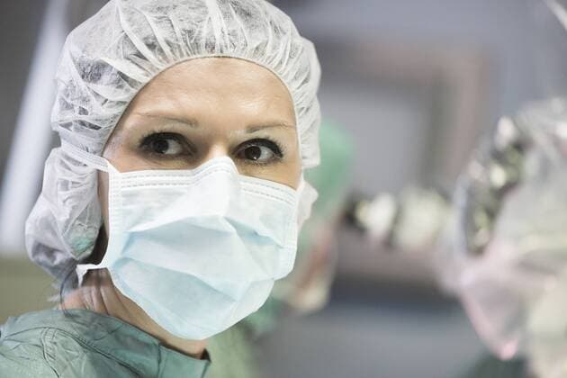 Portrait of operating room nurse model released Symbolfoto property released  MWEF00130