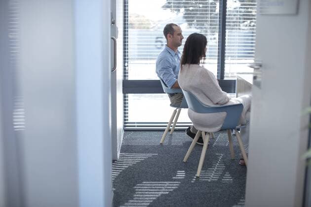 Couple sitting in consulting room at the doctor s model released Symbolfoto property released  ZEF12627