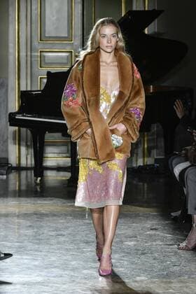 Milan woman s Fashion Week Fall Winter 2017 2018. Milano Moda donna , autunno inverno 2017 2018 .Blumarine fashion show Pictured: Model  Copyright: xRiccardoxGiordanoxSickix xIPAx xFotosickix