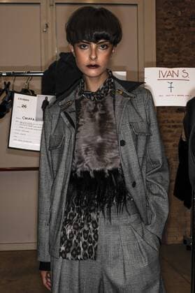 Italy: Cividini Backstage as part of MFW A model is seen on backstage ahead Cividini during Milan Fashion Week Fall Winter 2017 18  GaetanoxPiazzolla