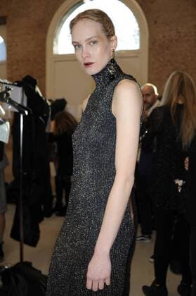 Italy: Cividini Backstage as part of MFW A model is seen on backstage ahead Cividini during Milan Fashion Week Fall Winter 2017 18  GaetanoxPiazzolla
