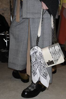 Italy: Cividini Backstage as part of MFW A model, details, is seen on backstage ahead Cividini during Milan Fashion Week Fall Winter 2017 18  GaetanoxPiazzolla