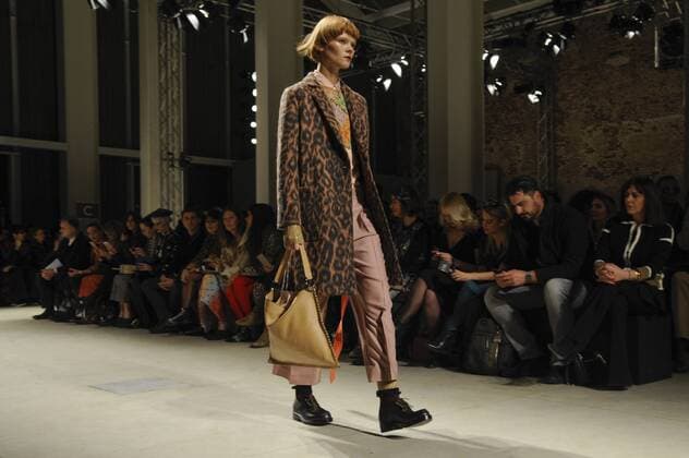 Italy: Cividini show as part of MFW A model walks the runway at the Cividini show during Milan Fashion Week Fall Winter 2017 18  GaetanoxPiazzolla