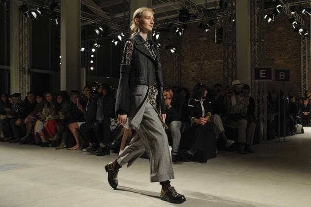 Italy: Cividini show as part of MFW A model walks the runway at the Cividini show during Milan Fashion Week Fall Winter 2017 18  GaetanoxPiazzolla
