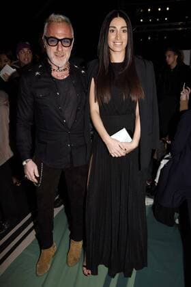 Mailand Fashion Week - Prominente bei Elisabetta Franchi Milan woman s Fashion Week Fall Winter 2017 2018 Milano Moda Donna Autunno Inverno 2017 2018 Elisabetta Franchi Front Row Pictured: Gianluca Vacchi e Giorgia  Copyright: xSimonaxChiocciax xIPAx xFotosickix