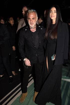 Mailand Fashion Week - Prominente bei Elisabetta Franchi Milan woman s Fashion Week Fall Winter 2017 2018 Milano Moda Donna Autunno Inverno 2017 2018 Elisabetta Franchi Front Row Pictured: Gianluca Vacchi e Giorgia  Copyright: xSimonaxChiocciax xIPAx xFotosickix