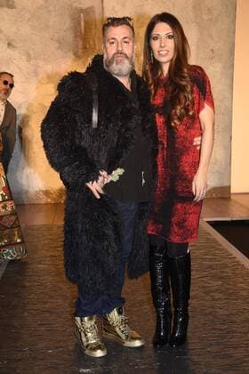 Milan woman s Fashion Week Fall Winter 2017 2018 Milano Moda Donna Autunno Inverno 2017 2018 Biagiotti front row Pictured Guidarelli e Lavinia  Copyright: xSimonaxChiocciax xIPAx xFotosickix