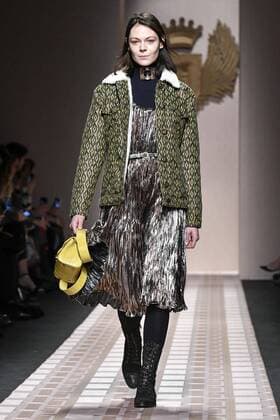 Milan woman s Fashion Week Fall Winter 2017 2018. Milano Moda donna , autunno inverno 2017 2018 . Trussardi fashion show Pictured: model  Copyright: xRiccardoxGiordanoxSickix xIPAx xFotosickix