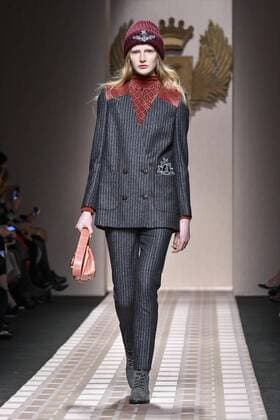 Milan woman s Fashion Week Fall Winter 2017 2018. Milano Moda donna , autunno inverno 2017 2018 . Trussardi fashion show Pictured: model  Copyright: xRiccardoxGiordanoxSickix xIPAx xFotosickix