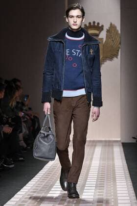 Milan woman s Fashion Week Fall Winter 2017 2018. Milano Moda donna , autunno inverno 2017 2018 . Trussardi fashion show Pictured: model  Copyright: xRiccardoxGiordanoxSickix xIPAx xFotosickix