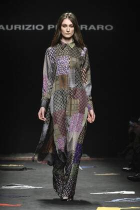 Milan woman s Fashion Week Fall Winter 2017 2018. Milano Moda donna , autunno inverno 2017 2018 . Maurizio Pecoraro fashion show Pictured: model  Copyright: xRiccardoxGiordanoxSickix xIPAx xFotosickix