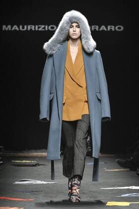 Milan woman s Fashion Week Fall Winter 2017 2018. Milano Moda donna , autunno inverno 2017 2018 . Maurizio Pecoraro fashion show Pictured: model  Copyright: xRiccardoxGiordanoxSickix xIPAx xFotosickix