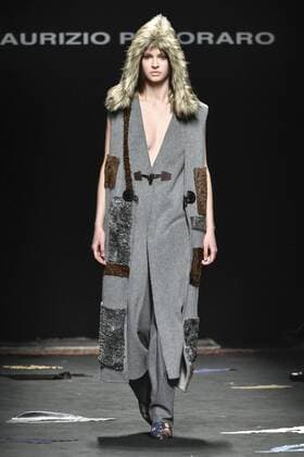 Milan woman s Fashion Week Fall Winter 2017 2018. Milano Moda donna , autunno inverno 2017 2018 . Maurizio Pecoraro fashion show Pictured: model  Copyright: xRiccardoxGiordanoxSickix xIPAx xFotosickix