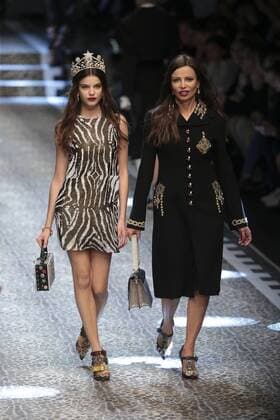 Milan woman s Fashion Week Fall Winter 2017 2018. D&G Fashion Show Pictured: model  Copyright: xSickix xIPAx xFotosickix