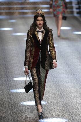 Milan woman s Fashion Week Fall Winter 2017 2018. D&G Fashion Show Pictured: model  Copyright: xSickix xIPAx xFotosickix