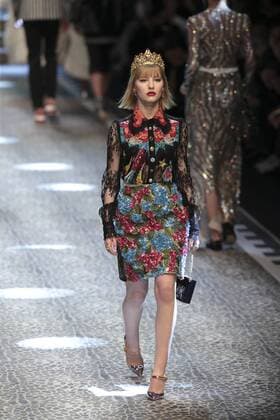 Milan woman s Fashion Week Fall Winter 2017 2018. D&G Fashion Show Pictured: model  Copyright: xSickix xIPAx xFotosickix