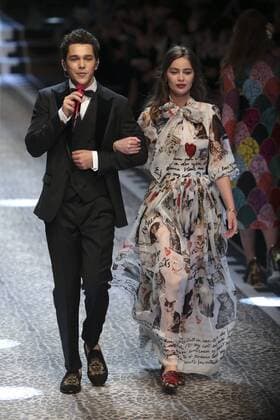 Milan woman s Fashion Week Fall Winter 2017 2018. D&G Fashion Show Pictured: model  Copyright: xSickix xIPAx xFotosickix